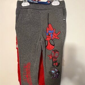 Spider-Man Kids Gray & Red 2 Pack Jogger Pants